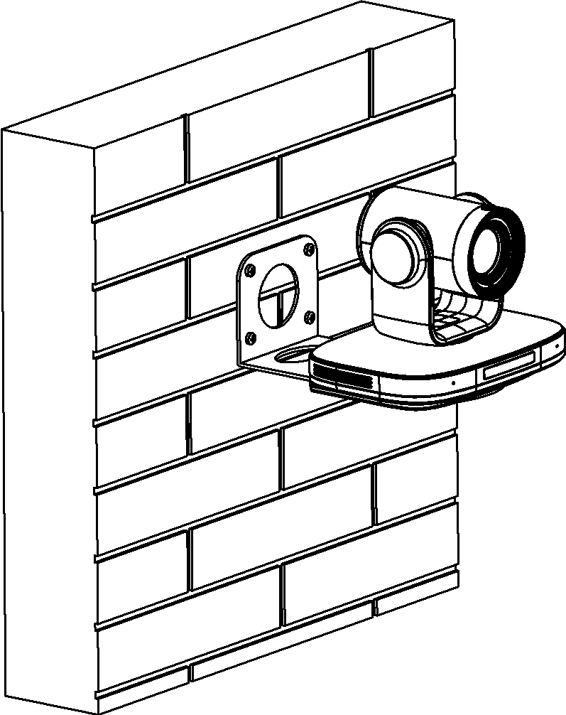 A diagram showing C170 wall-mounting result