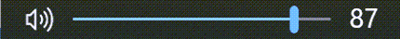 Volume slider