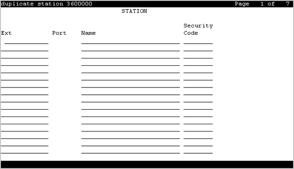 The screenshot of the Duplicate Station screen.