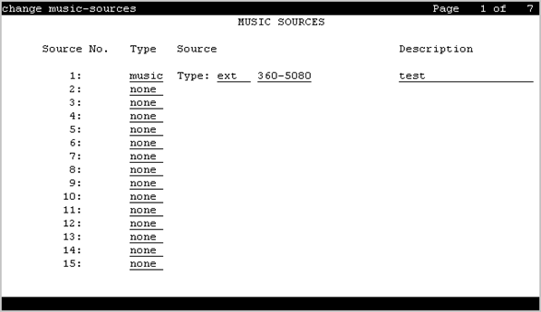 The screenshot of the Music Sources screen