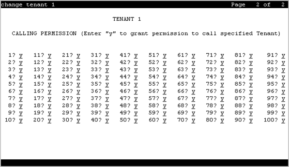 The screenshot of page 2 of the Tenant screen