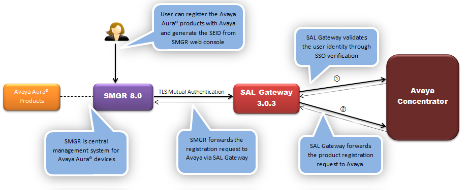 System Manager and SAL Gateway configuration for Product Registration