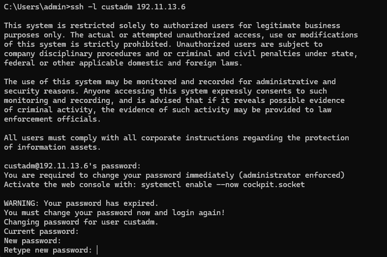 a screenshot of the password expiration prompt