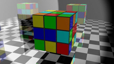 Animated rubic cube