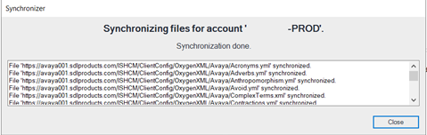 Files synchronizing from RWS