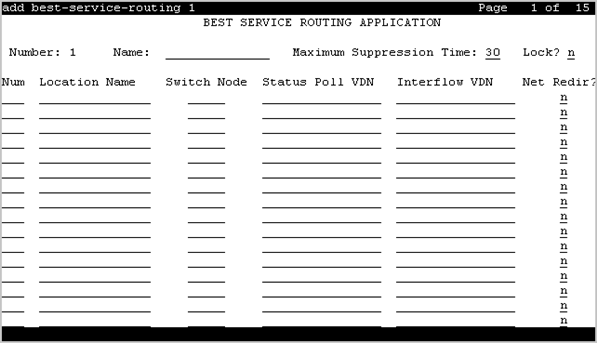 Screenshot of the Best Service Routing Application screen.