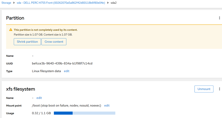 a screenshot of the partition warning