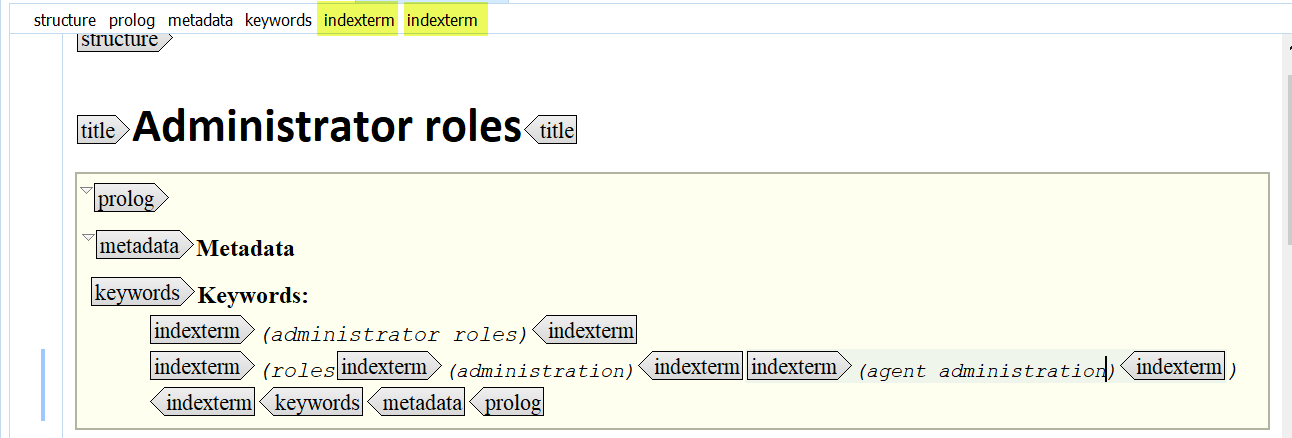 Index entry
