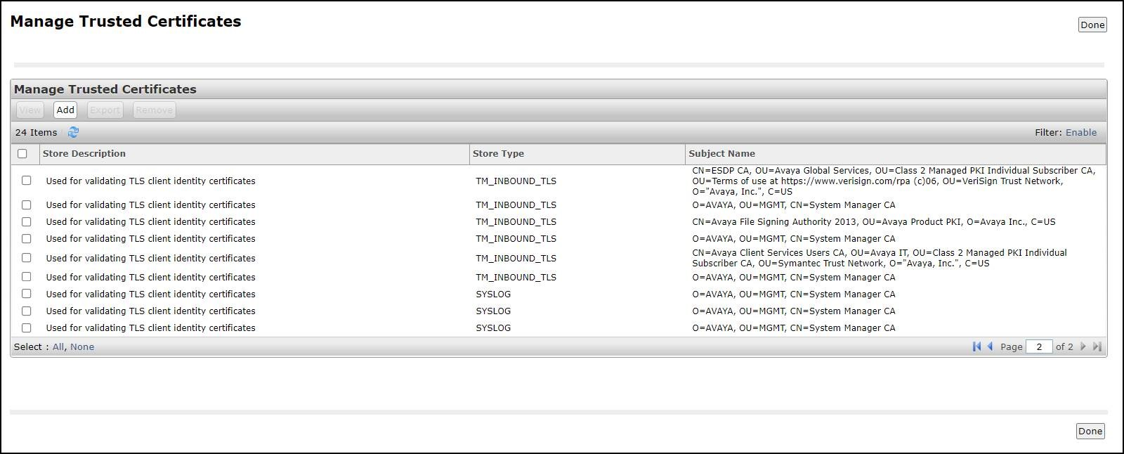 Adding Trusted Certificates to store