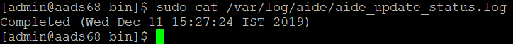 A screen shot of the cat command output.