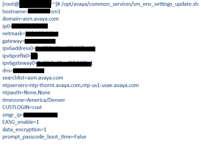 Session Manager Configuration details