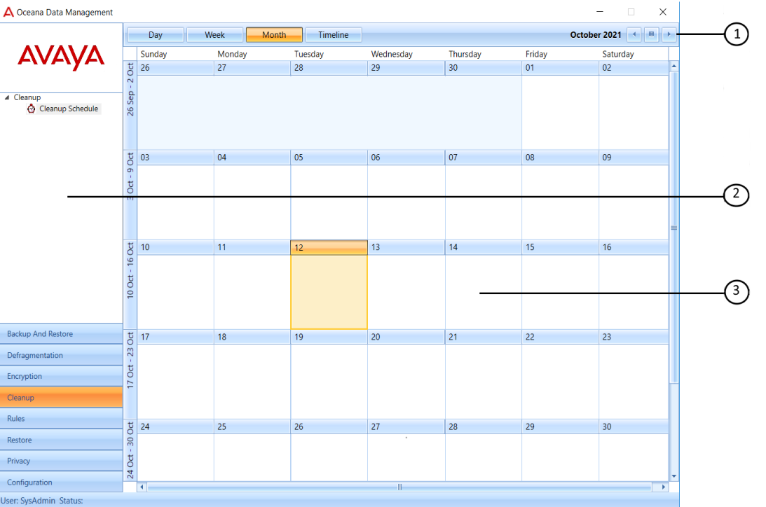 A screenshot of Oceana Archive Administration with the Archive Schedule option selected. Use this interface to create scheduled purges of the active Omnichannel database.
