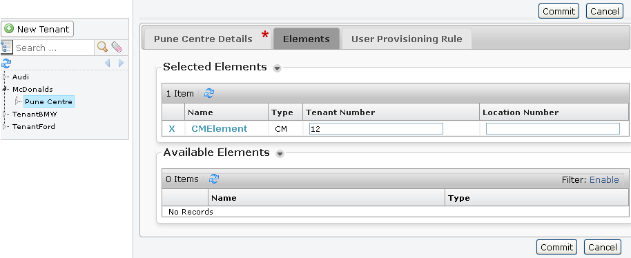 Assigning elements to the site