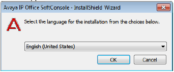 In dieser Abbildung wird das Fenster für die Installationssprache angezeigt, das das System anzeigt, sobald Sie das Installationsprogramm als Administrator ausführen.