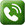 Das Symbol für einen aktiven Anruf ist ein nach rechts zeigendes Handset.