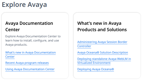 What's new in Avaya documentation center