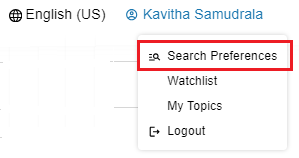 search preferences menu