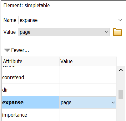 Expand simple or parttable align with left margin