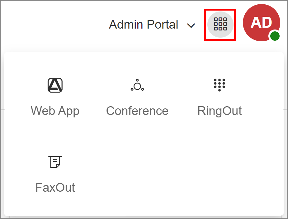 the Service Web features window