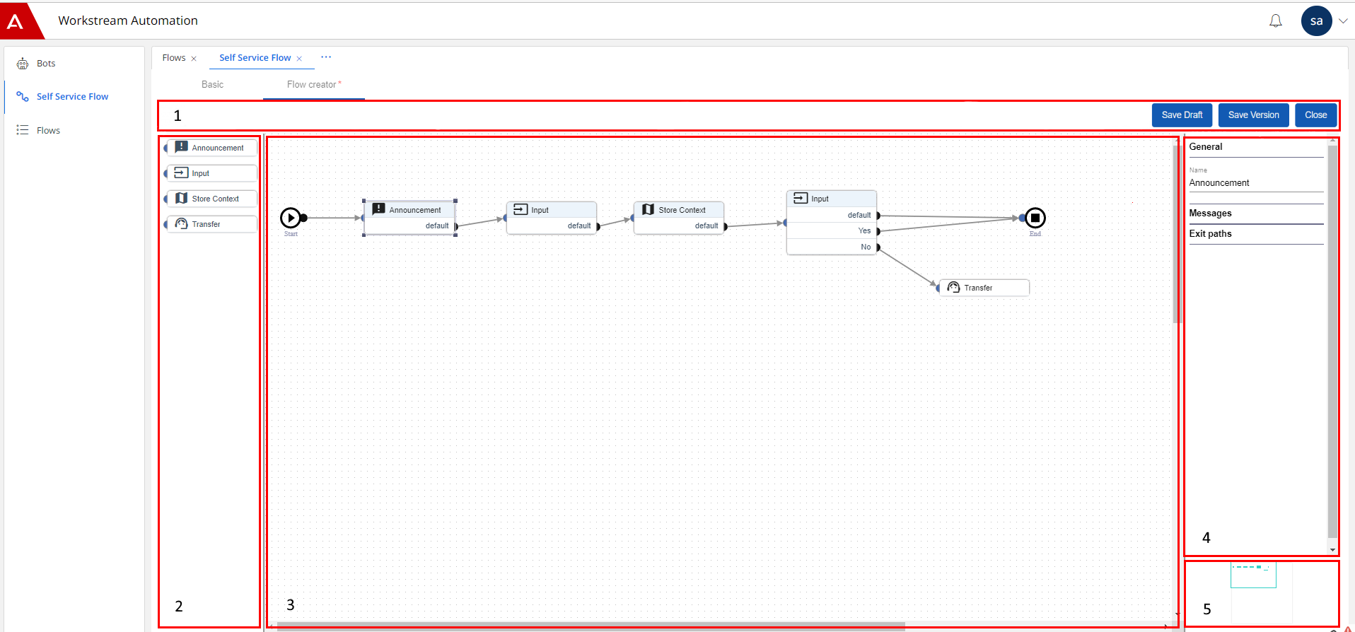 The Flow creator tab screenshot