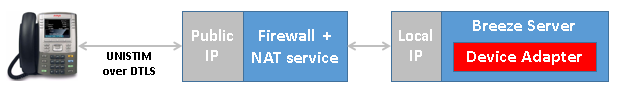 The figure depicts the server-side NAT configuration.