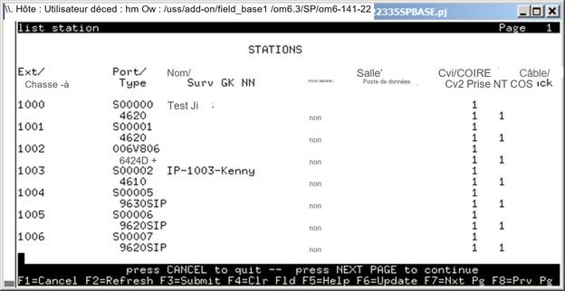 avCmStatusStation - Stations