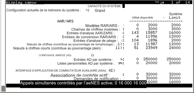 avCmCapacityAsai - System Capacity