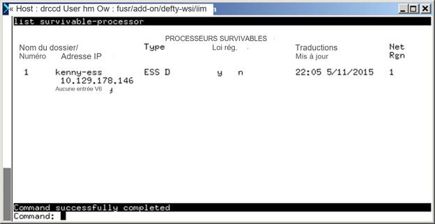 avCmListSurvProcess - SURVIVABLE PROCESSORS