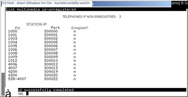 avCmListIpUnregistered - UNREGISTERED IP TELEPHONES