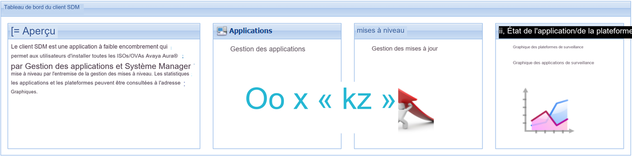 Cette image illustre le Solution Deployment
                Manager tableau de bord du client