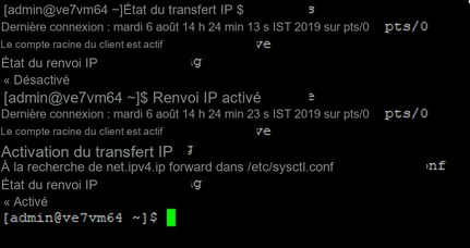 Activer le renvoi IP
