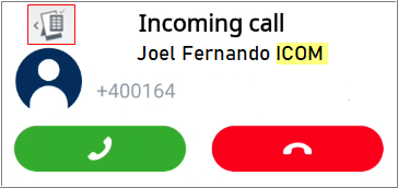 Alerte d'appel intercom entrant