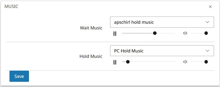Het gedeelte Muziek
