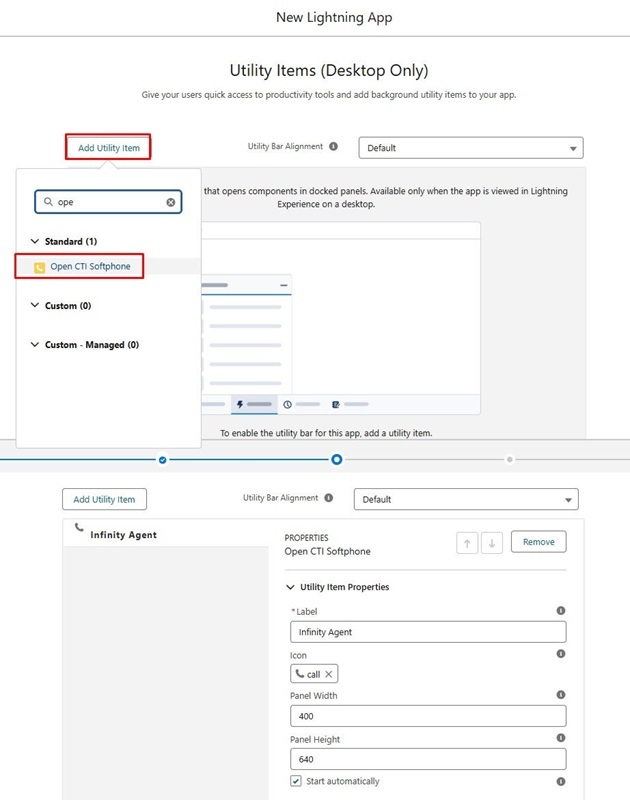 Salesforce Openen CTI Softphone