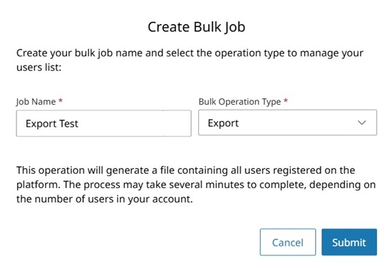 Bulktaak Exporteren