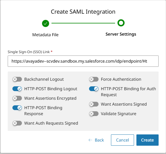 Salesforce SAML-integratie-SSO-link