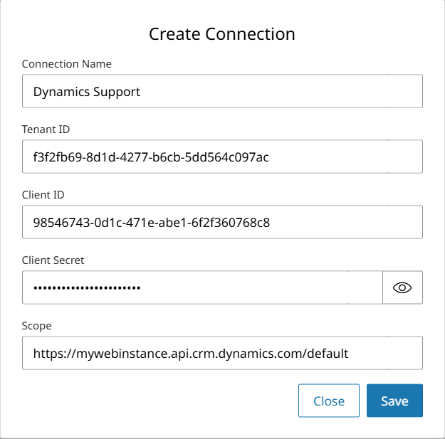Een Dynamics 365-verbinding maken