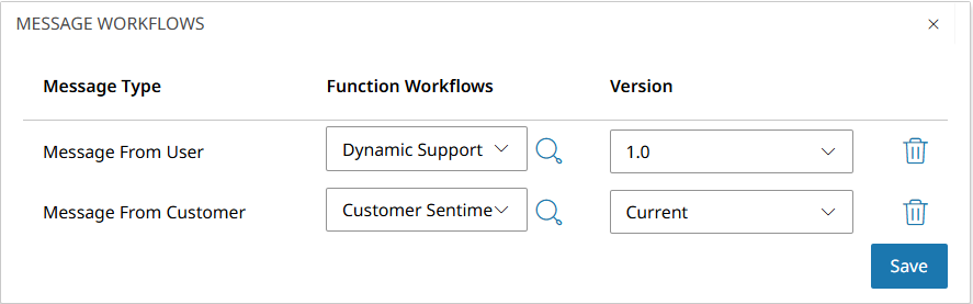 Gedeelte Berichtworkflows