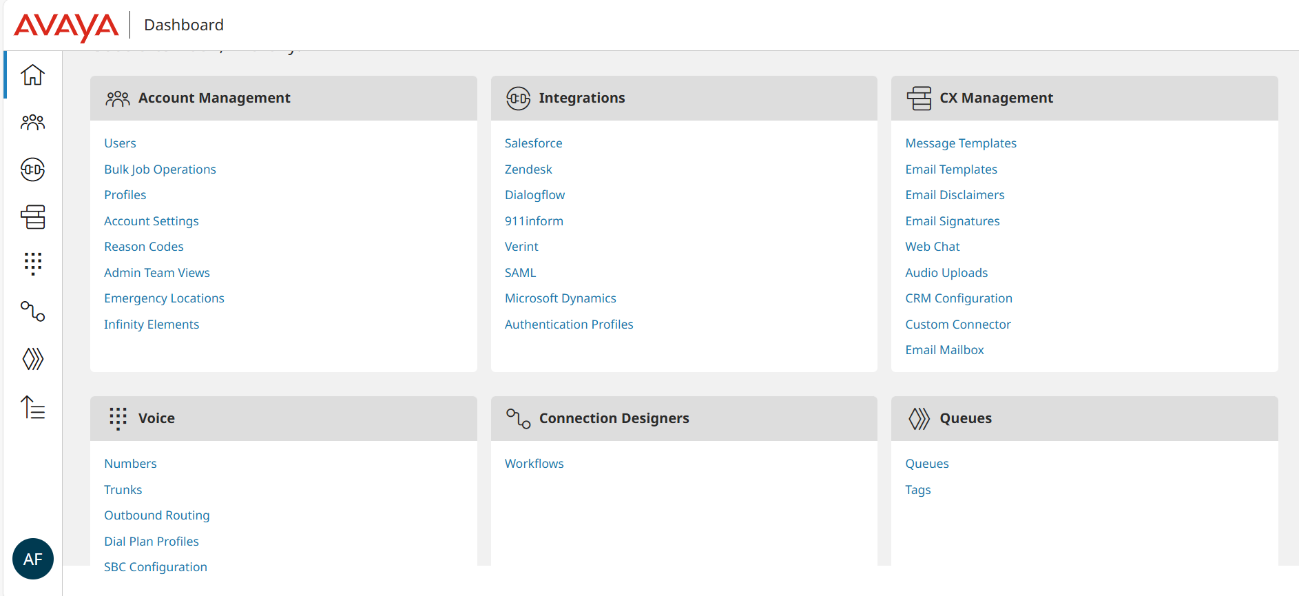 Het beheerdashboard
