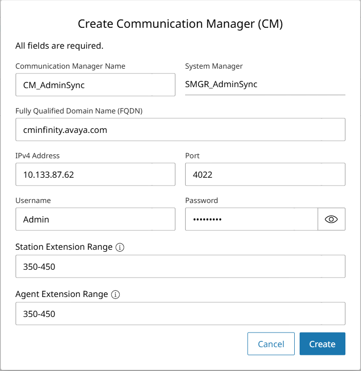 De pagina Communication Manager maken