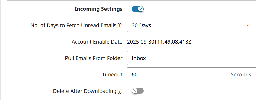 Instellingen voor inkomend voor Microsoft mailboxen