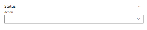 Instellingen voor het menu Acties en het gedeelte Status