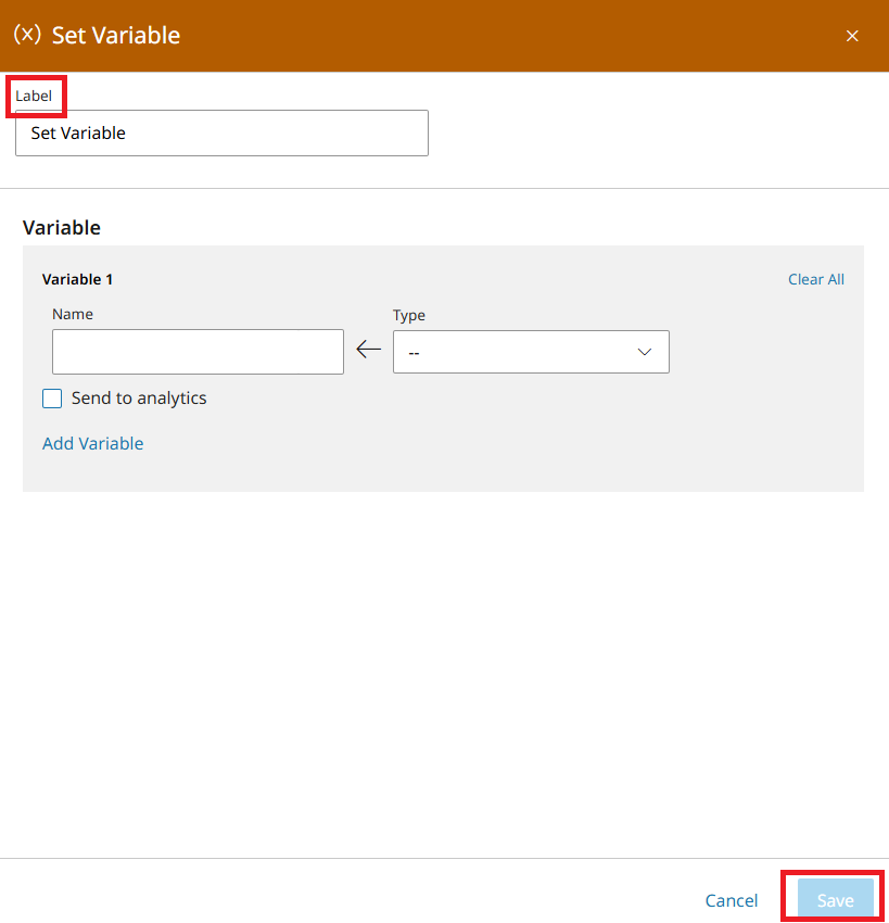 de module Variabele instellen