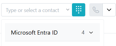 Typ of selecteer een contact