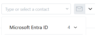 Typ of selecteer een contact