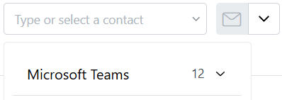 Typ of selecteer een contact