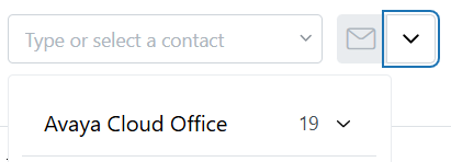 Typ of selecteer een contact