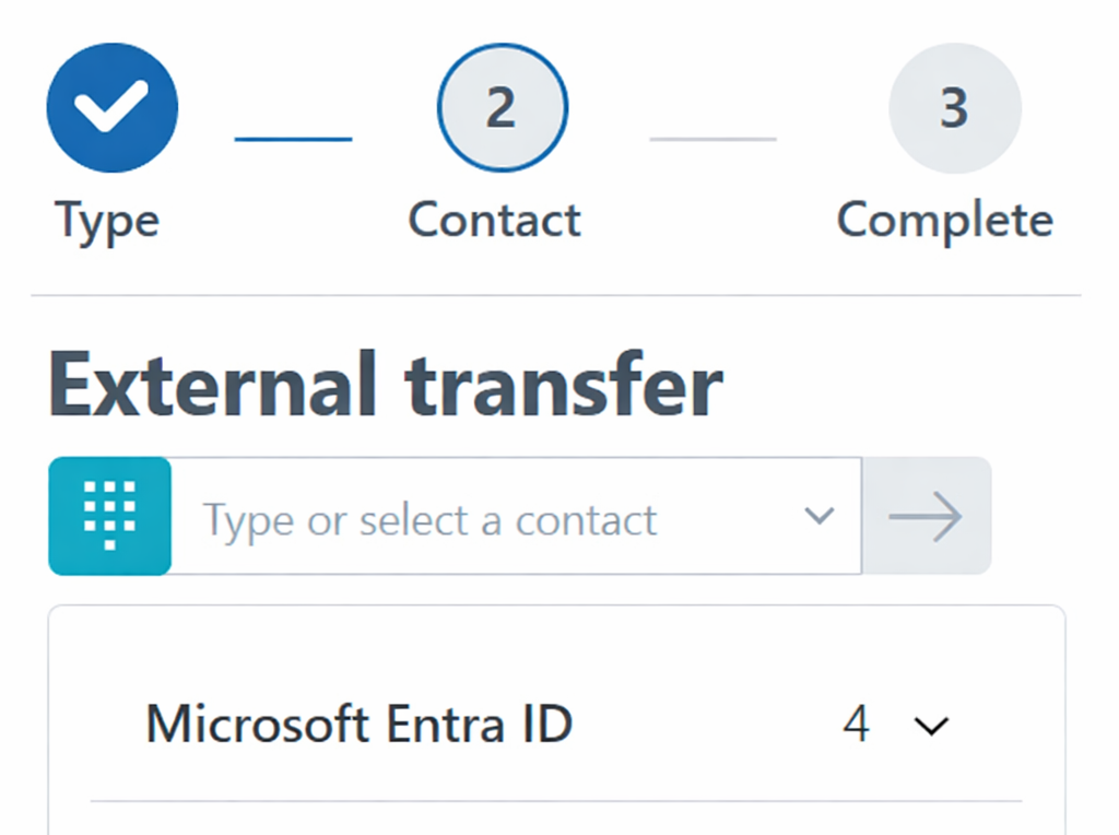 Externe doorverbinding naar Microsoft Entra ID-contact