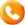 O ícone Em uma chamada é um círculo laranja sólido com um monofone branco inclinado no centro.