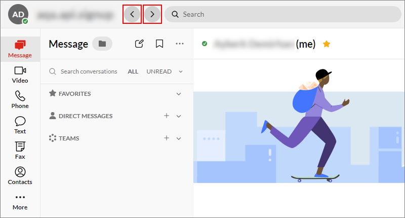 the Back and Forward buttons screenshot